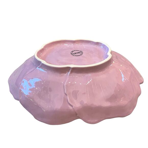 VIETRI Made In Italy Fiori Di Campo Lilac Rose Serving Bowl Floral Embossed New - Picture 7 of 16